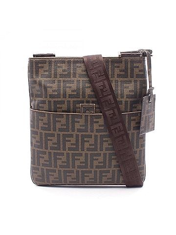 Fendi Fendi Zucca Shoulder Bag/Handbag, Coated Canvas, Men's/Women's, Brown/Black, 7VA207 (view 1)