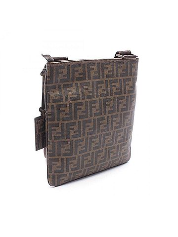 Fendi Fendi Zucca Shoulder Bag/Handbag, Coated Canvas, Men's/Women's, Brown/Black, 7VA207 (view 2)