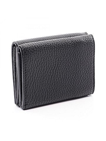 Fendi Fendi FF Tri-fold Wallet, Leather, Women's, Black (view 2)