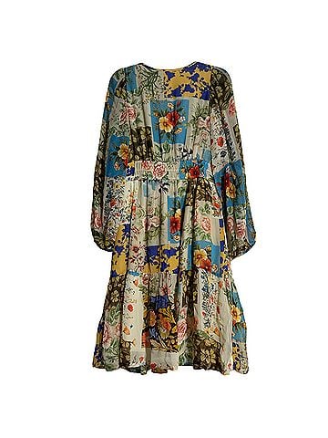 Anthropologie Somerset Chiffon Patchwork Cocktail Dress (view 2)