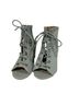 rue21 Denim Lace-Up Peep Toe Block Heel Heels - photo 2