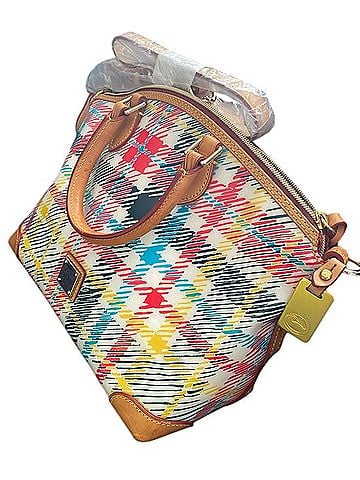 Dooney & Bourke Multicolor Plaid Satchel Satchel (view 2)