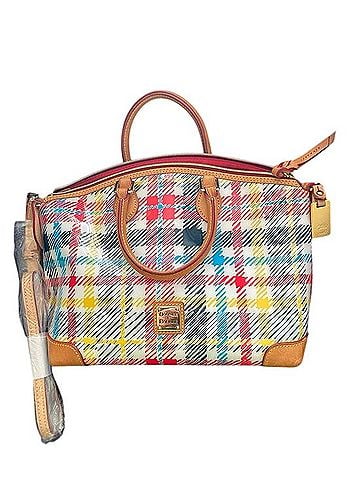 Dooney & Bourke Multicolor Plaid Satchel Satchel (view 1)