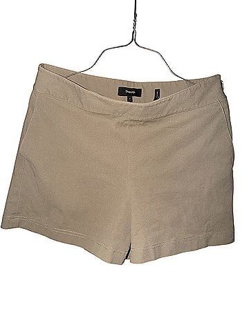 Theory Khaki Shorts (view 1)