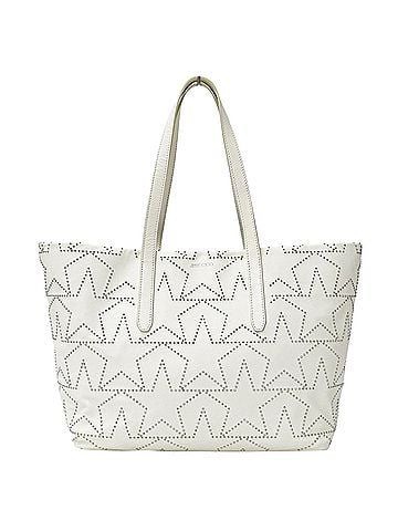Jimmy Choo Jimmy Choo handbag for women, brand tote bag, leather, white, studs, star design. (view 1)