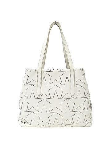 Jimmy Choo Jimmy Choo handbag for women, brand tote bag, leather, white, studs, star design. (view 2)