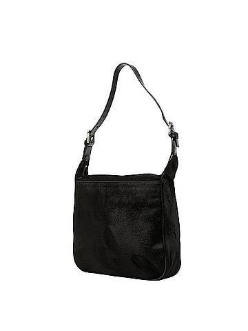 Fendi Fendi FF Logo One-Shoulder Bag, Black Calfskin Leather, Women's FENDI (view 2)