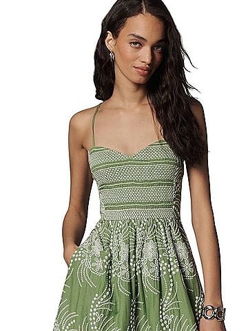 Anthropologie Sleeveless Sweetheart Tiered Midi Dress Casual Dress (view 2)