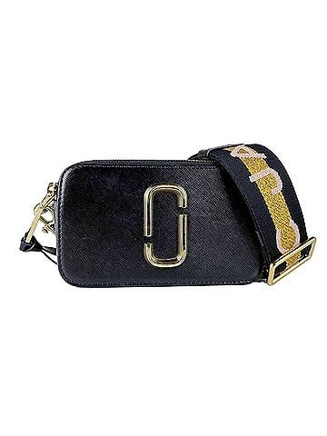 Marc Jacobs Marc Jacobs Snapshot Shoulder Bag, Coated Canvas, Black, Ivory, Gray, Women's, z10756 (view 1)