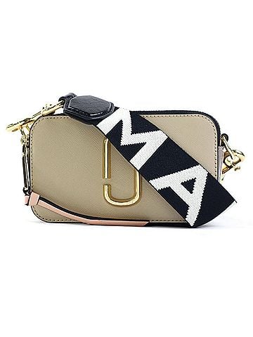 Marc Jacobs Marc Jacobs Snapshot Shoulder Bag, Coated Canvas, Beige, Gray, Pink, Women's (r11378i) (view 1)