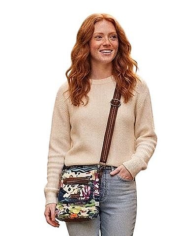 Sakroots Artist Circle Small Flap Messenger Crossbody Bag Crossbody Bag (view 1)