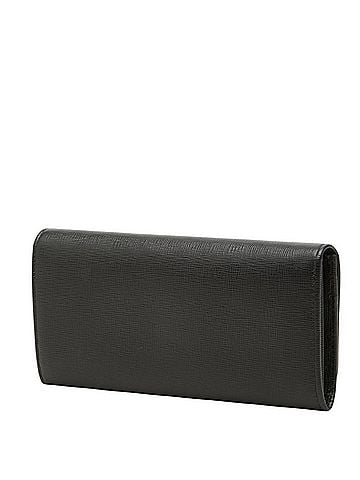 Fendi Fendi Logo Long Wallet Continental 8M0251 Black Leather Women's FENDI (view 2)