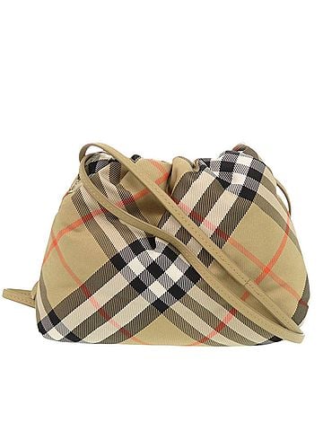 Burberry Burberry Nova Check 8096210 Nylon Leather Brown Shoulder Bag 0567BURBERRY (view 1)