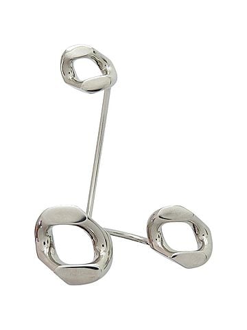 Burberry Burberry Chain Link Metal Ring, Approx. 10cm-10cm, Silver, 0481BURBERRY (view 1)