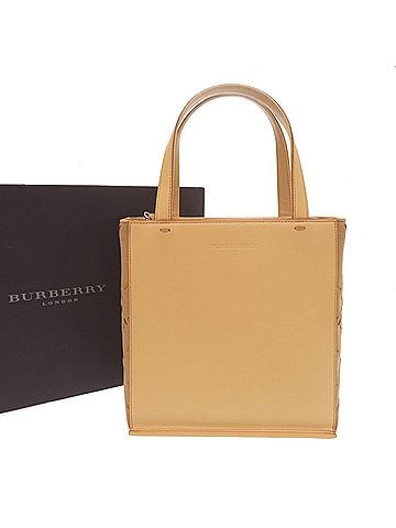Burberry Burberry London Wild Stitch Silver Hardware Leather Suede Beige Bordeaux Handbag 1540BURBERRY (view 2)
