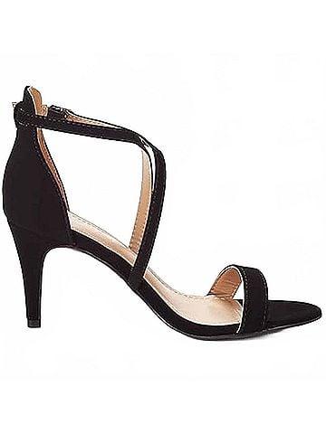 Dream Pairs Women's Open Toe Heeled Sandals in Black (view 1)