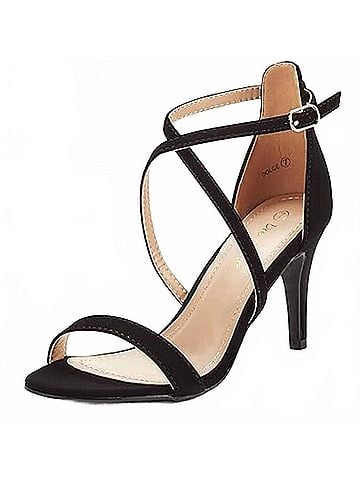Dream Pairs Women's Open Toe Heeled Sandals in Black (view 2)