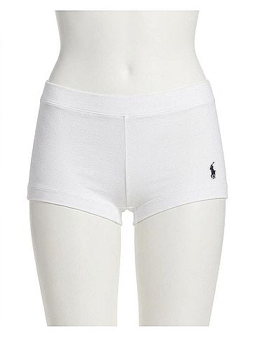 Polo by Ralph Lauren Mid Rise Girl Short in White Cloud (view 1)