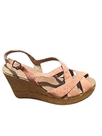 Eric Michael Women's Agua Wedge Sandals in Orange (view 1)