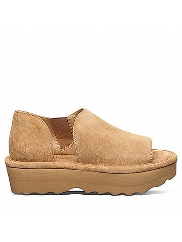 Bearpaw Women's Sail Refined Suede Flatform Sandal in Iced Coffee (view 1)