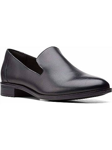 Clarks Women's Trish Driving Style Loafers in Black (view 2)