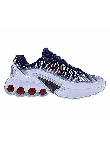 Nike Big Kid's Air Max Dn Shoes in White/Blue Void/Blue Void/Sport Red (view 1)
