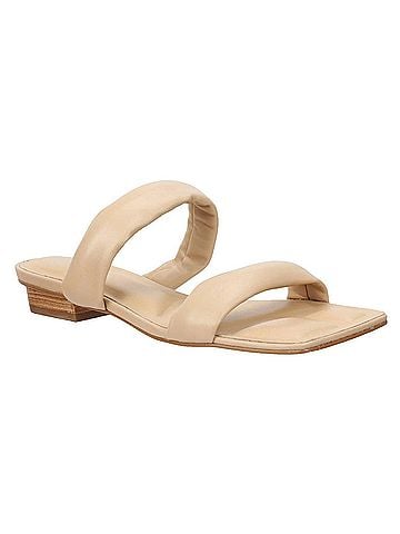 Carrano Women's Phoebe Leather Slide Sandal in Cream (view 1)