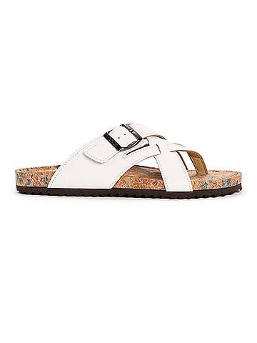 Muk Luks Women's Tanner Terra Turf Sandal in White (view 1)
