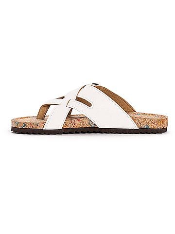 Muk Luks Women's Tanner Terra Turf Sandal in White (view 2)