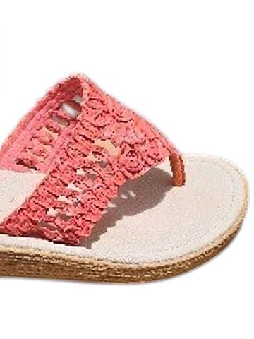 Sbicca Women's Fresa Woven Thong Sandal in Coral (view 2)