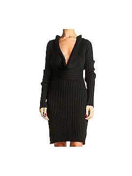 Renee C. Long Sleeve Ribbed Knit Sweater Dress Casual Dress (view 1)