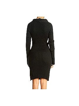 Renee C. Long Sleeve Ribbed Knit Sweater Dress Casual Dress (view 2)