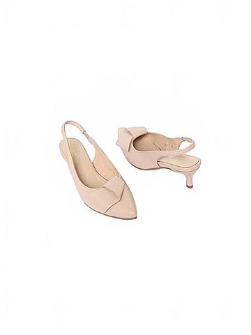 All Black Women's Flatbow Kitten Slingback Heel in Pink (view 2)