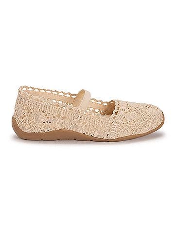 Muk Luks Women's Shelby Ballerina Flat Shoes in Cream (view 1)