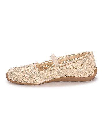 Muk Luks Women's Shelby Ballerina Flat Shoes in Cream (view 2)