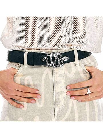 CLARIS VIROT Women's Snake Belt Buckle in Silver (view 2)