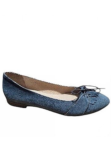 Eric Michael Women's Bonnie Ballet Flats in Navy Blue (view 1)