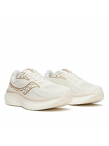 Saucony Women's Ride 18 Wide Running Shoes in Vanilla (view 2)