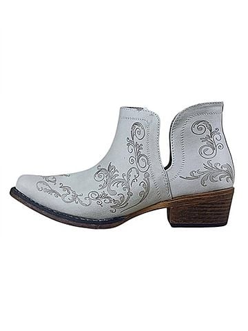 Roper Women's Ava Laser Bootie in White (view 2)