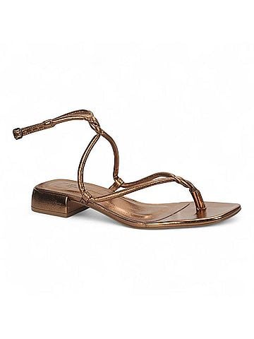 Bruno Menegatti Women's Solene Ankle Strap Sandal in Bronze (view 1)