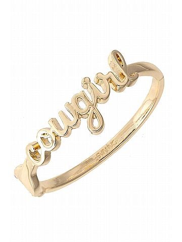 Canvas Women's Cowgirl Cursive Hinge Bangle in Gold (view 1)