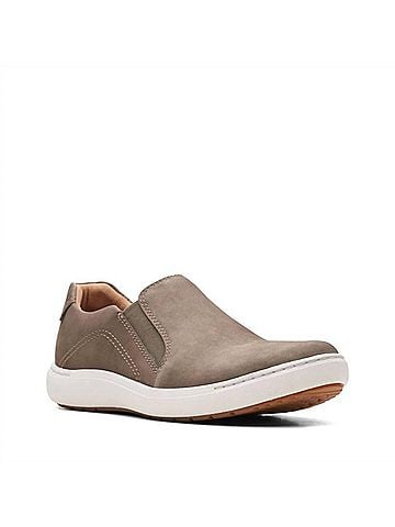 Clarks Women's Nalle Stride Sneakers in Taupe Nubuck (view 2)