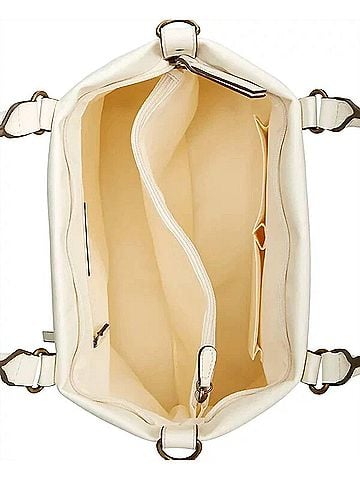 Style&Co Women's Convertible Tote Crossbody Bag in Ivory (view 2)