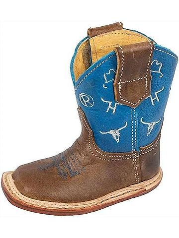 Roper Boy's Cowbabies Western Boots 3 Mo in Blue (view 2)