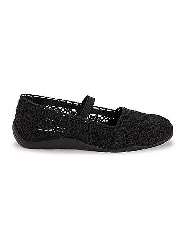 Muk Luks Women's Shelby Ballerina Flat Shoes in Black (view 1)