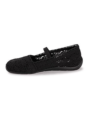 Muk Luks Women's Shelby Ballerina Flat Shoes in Black (view 2)