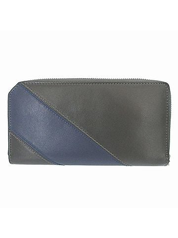 Jimmy Choo Jimmy Choo Leather Green Blue Round Zip Long Wallet 1422 (view 2)
