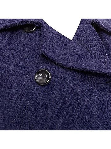 Marc Jacobs Marc Jacobs Navy Wool Tweed Short Coat (view 2)