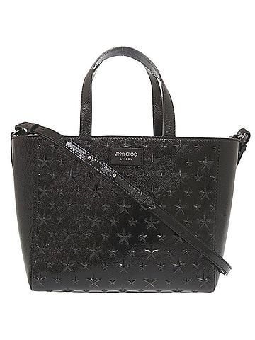 Jimmy Choo Jimmy Choo Pegassi Star Embossed Patent Leather Black 2-Way Handbag Shoulder Bag 0539JIMMY CHOO (view 1)