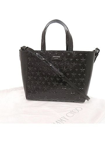 Jimmy Choo Jimmy Choo Pegassi Star Embossed Patent Leather Black 2-Way Handbag Shoulder Bag 0539JIMMY CHOO (view 2)